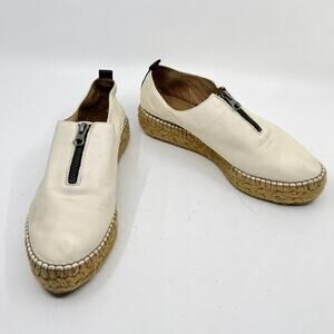 ERIC MICHAEL Serena Leather Espadrille Platform Sneakers